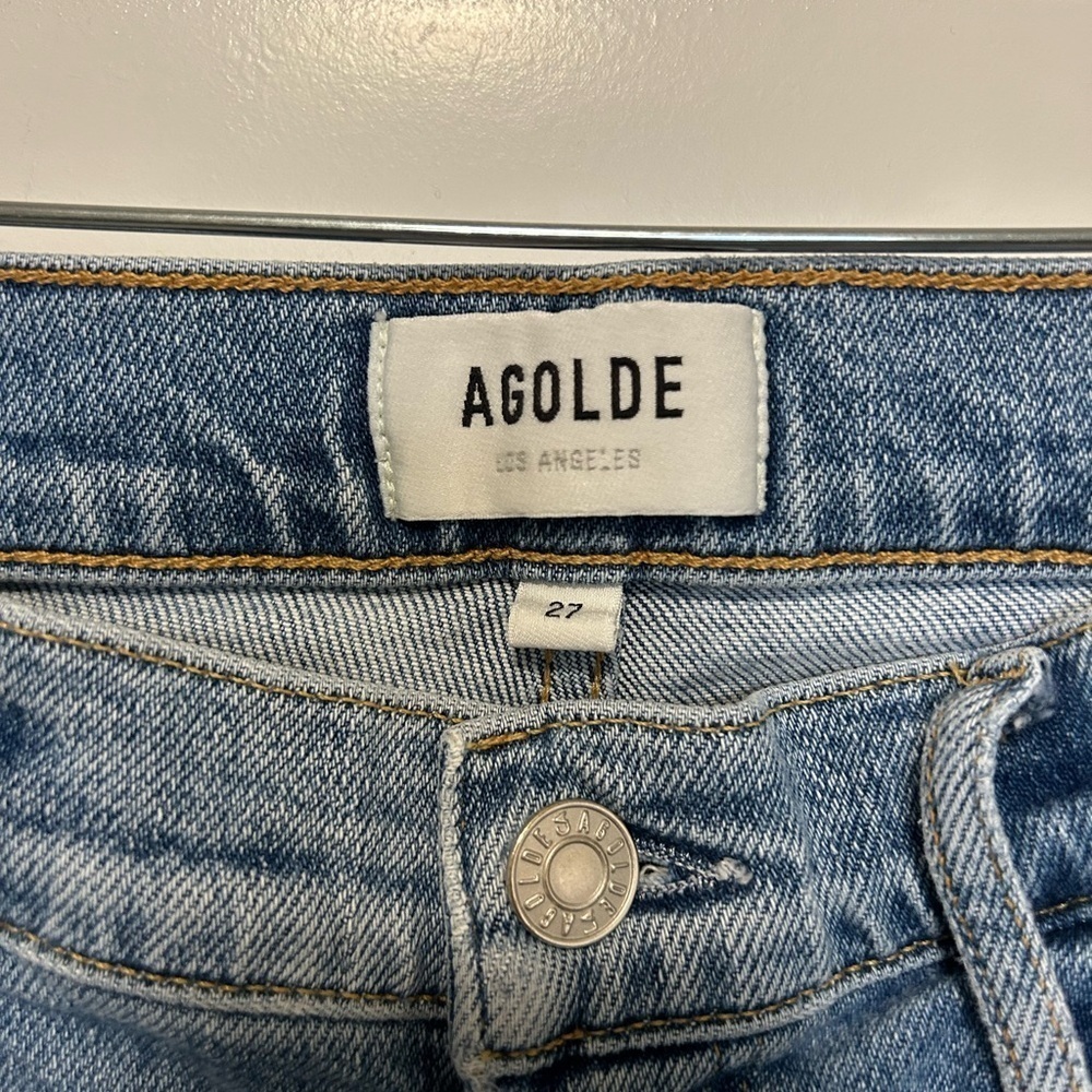 AGOLDE Sophie Jeans High Rise Light Wash  Skinny Denim Size 27 EUC​​​​​​ - Picture 2 of 10